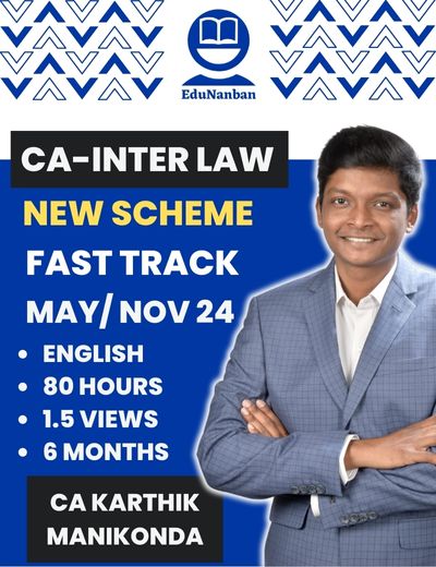 CA Inter Law Classes for May/ Nov 2024 (Fast Track Batch) (Paper 2)